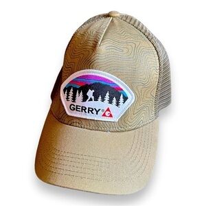 NEW Gerry Flex Fit Hat Camp Green Mesh Back Fitted Baseball Cap Mens L/XL